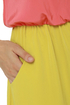 LULUS Exclusive Back Beauty Coral and Chartreuse Dress